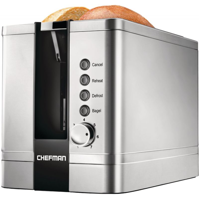 Chefman 2-Slice Pop-Up Toaster Silver