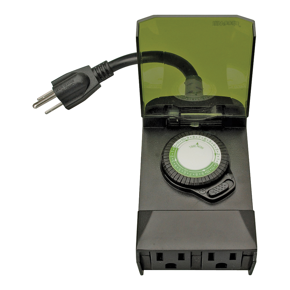 Power Zone TNI24111 24 Hour Indoor Plug-In Mechanical Timer With