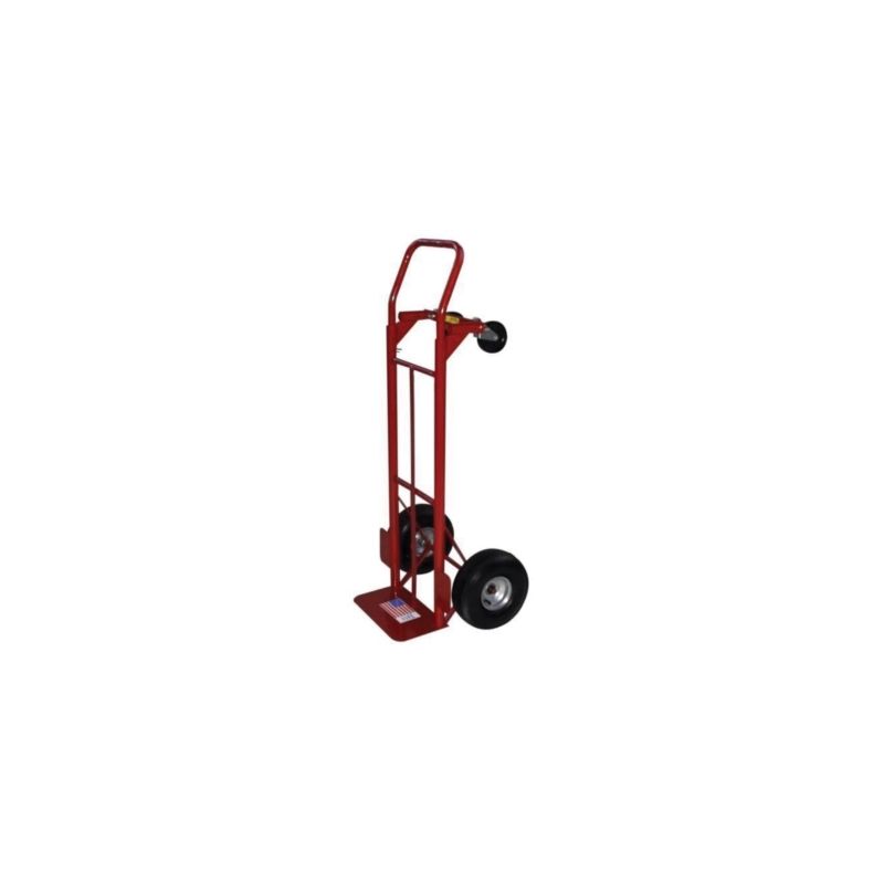 Milwaukee Hand Truck 30080S Hand Truck, 14 in W Toe Plate, 7-1/2 in D Toe Plate, 800 lb, Pneumatic Caster