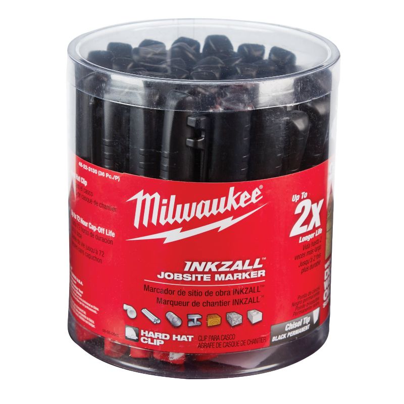 Milwaukee INKZALL Job Site Marker Black (Pack of 36)
