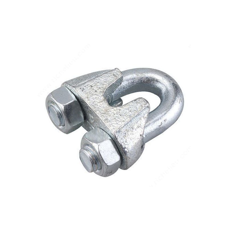 Onward 3023XB Wire Rope Clamp, 1/4 in Dia Cable, 18.5 mm L, Steel, Zinc