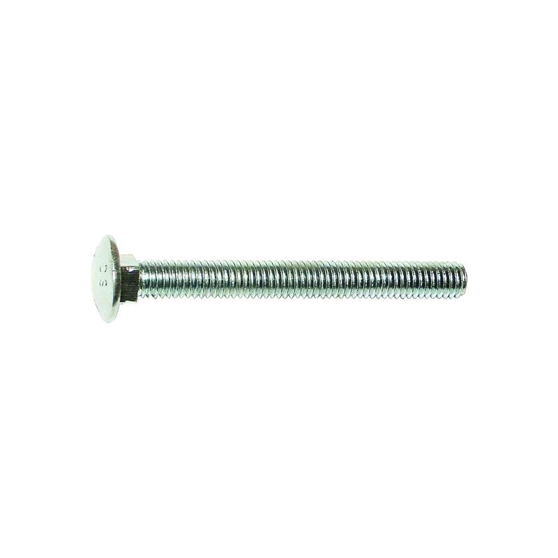 Midwest Fastener 01105 Carriage Bolt, 3/8-16 in Thread, NC Thread, 4-1/2 in OAL, Zinc, 2 Grade