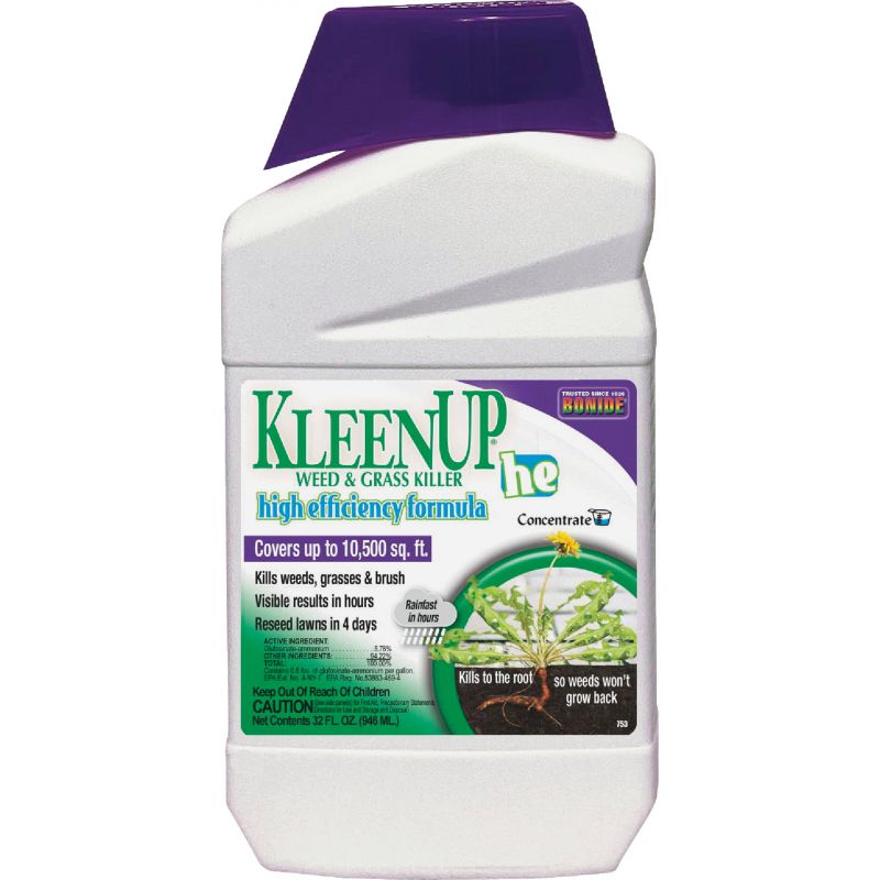 Bonide KleenUp High Efficiency Formula Weed &amp; Grass Killer 1 Qt., Spray