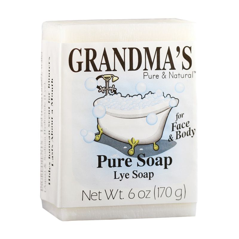 Grandma&#039;s 60018 Pure and Natural Bar Soap White, White, 6 oz White (Pack of 12)