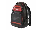 Milwaukee 48-22-8200 Jobsite Backpack, 9 in W, 24.4 in D, 15.4 in H, 35-Pocket, Nylon, Black/Red Black/Red