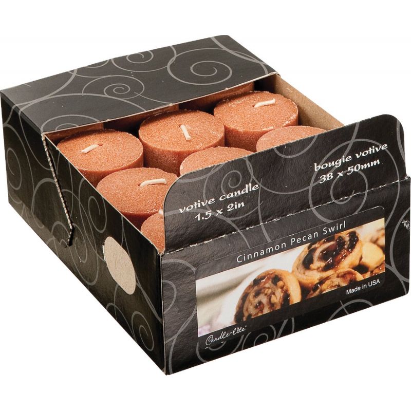 Candle-lite Essentials Classic Votive Candle Cinnamon (Pack of 12)
