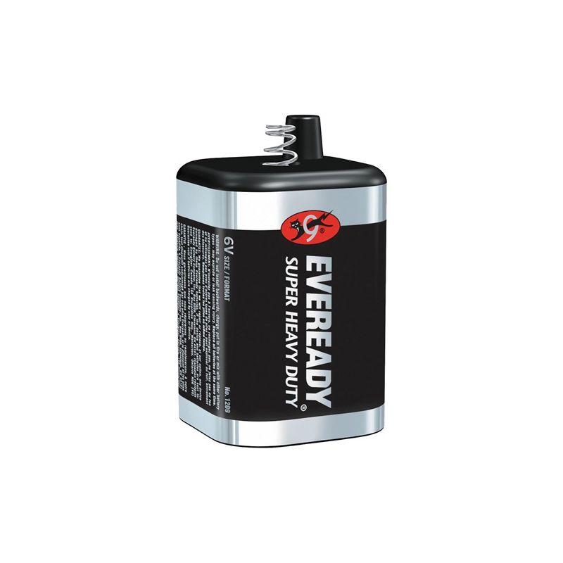 Eveready 1209 Lantern Battery, 6 V Battery, 12 Ah, Zinc, Manganese Dioxide