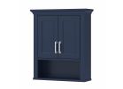 Craft + Main LSBW2428 Bathroom Cabinet, 2-Door, 1-Shelf, Wood, Aegean Blue Aegean Blue