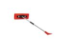 Snow Joe SJBLZD-LED Snow Broom and Ice Scraper, 7 in W Blade, Polyethylene Foam Blade, 33 to 52 in L Handle, Red Red