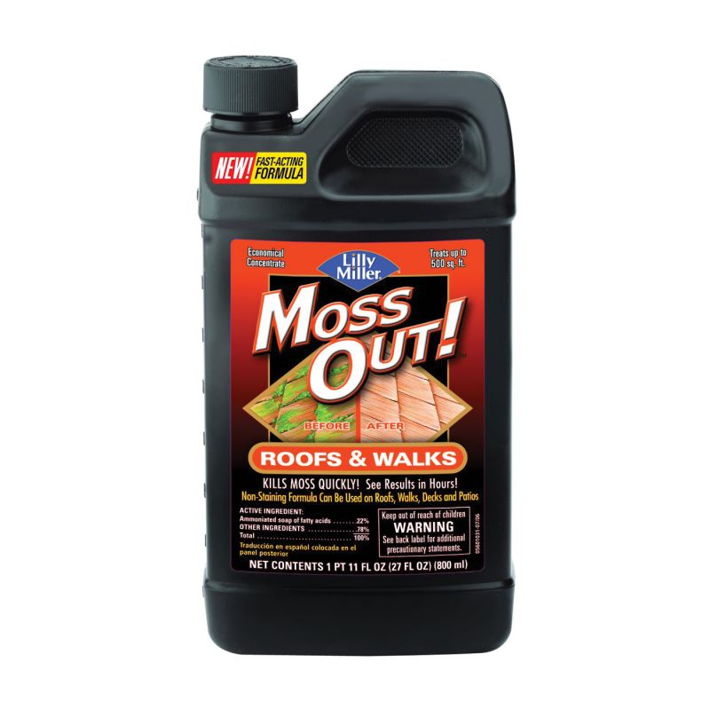 Moss Out! 100503874 Moss Killer, Liquid, 25 oz Clear Yellow
