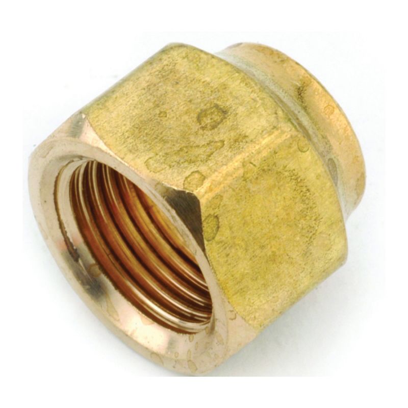 Anderson Metals 754018-06 Nut, 3/8 in, Flare, Brass (Pack of 10)
