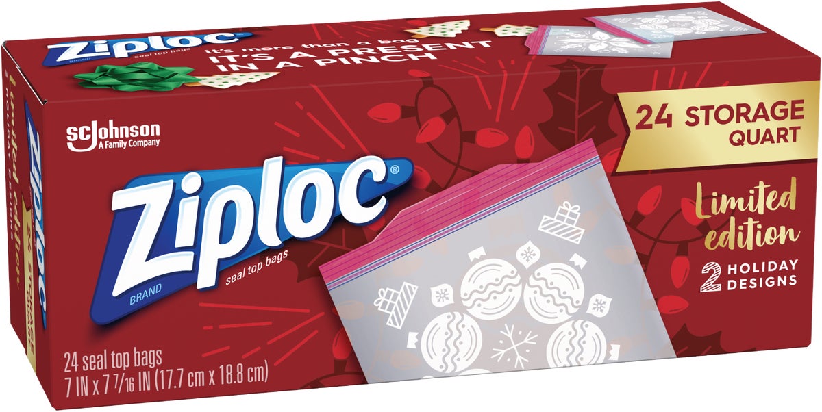 Buy Ziploc Holiday Food Storage Bag Quart