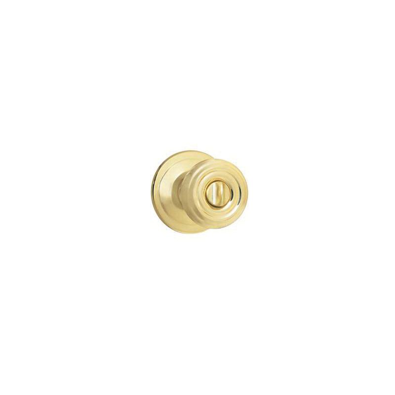 Kwikset Signature Series 730CN 3 CP Privacy Door Knob, Polished Brass