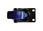 Shepherd Hardware 3660 Swivel Caster, 3 in Dia Wheel, TPU Wheel, Black/Blue, 225 lb, Polypropylene Housing Material Black/Blue