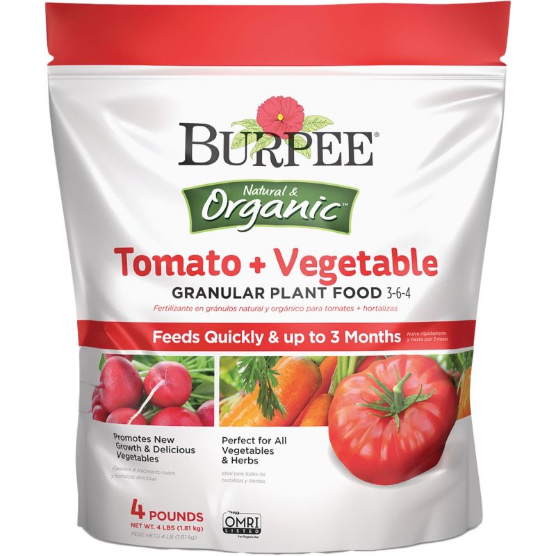 Burpee Organic Tomato &amp; Vegetable Dry Plant Food 4 Lb.