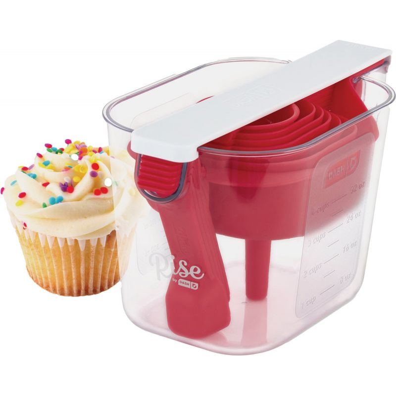 Rise By Dash 15-Piece Measuring Cup &amp; Spoon Set Red
