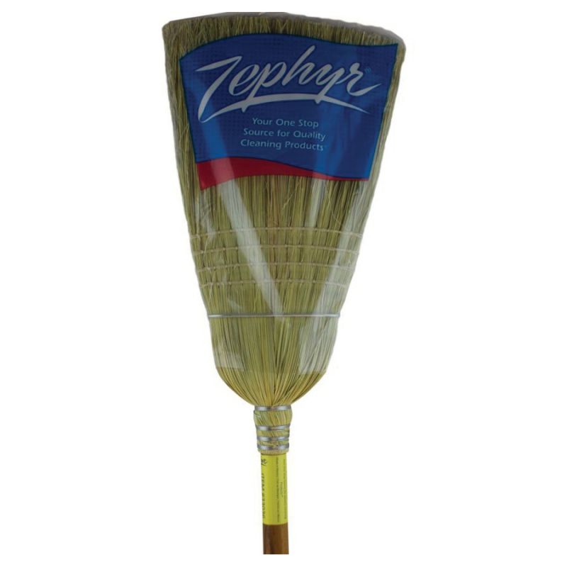 Zephyr 33036 Warehouse Broom, #34 Sweep Face, Natural Fiber Bristle, Amber Amber