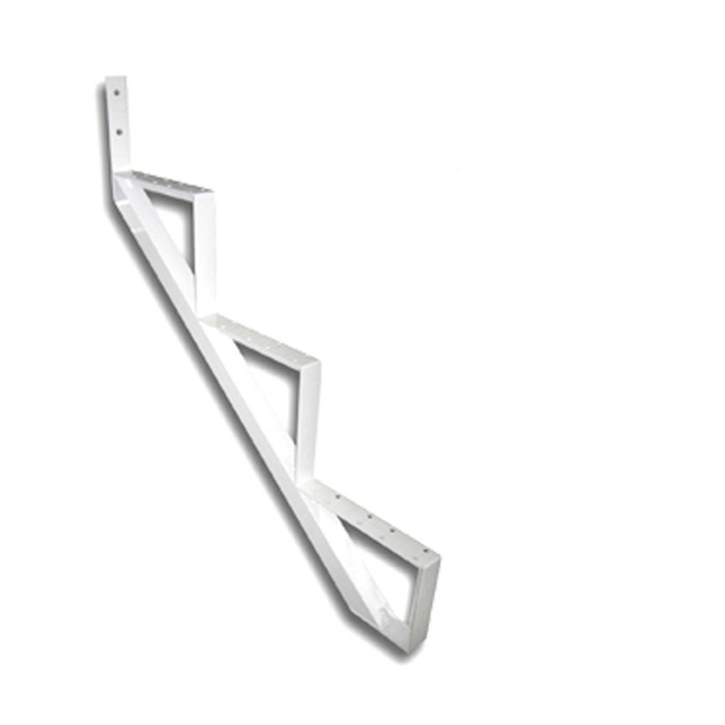 Pylex 14023 Stair Riser, 27-1/4 in L, 60 in W, Aluminum, White, Powdered White