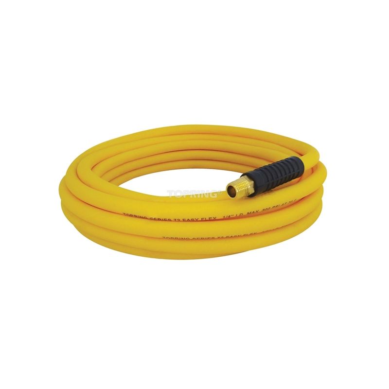 Topring 72 EASYFLEX Series 72.164 Air Hose, 1/4 in ID, 25 ft L, MNPT, 300 psi Pressure, Techno Polymer, Yellow Yellow