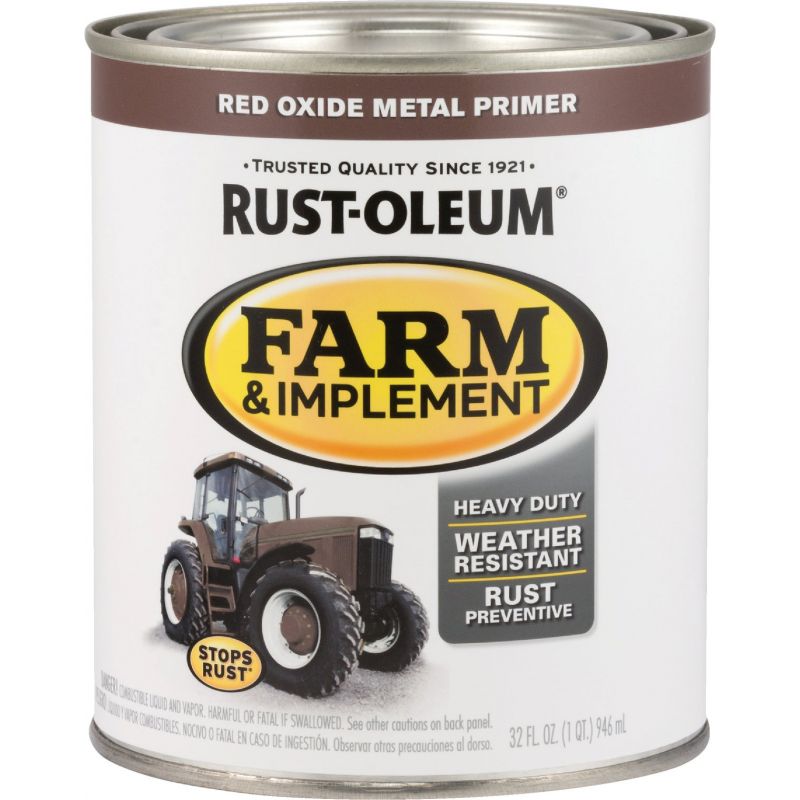 Rust-Oleum Farm &amp; Implement Enamel Red Oxide Metal Primer, 1 Qt.