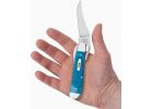 Case Sawcut Jig Caribbean Blue Bone RussLock Pocket Knife Caribbean Blue, 2.7