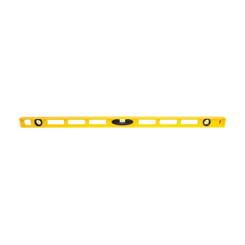 Stanley 42-470 I-Beam Level, 48 in L, 3-Vial, 2-Hang Hole, Non-Magnetic, ABS, Yellow Yellow