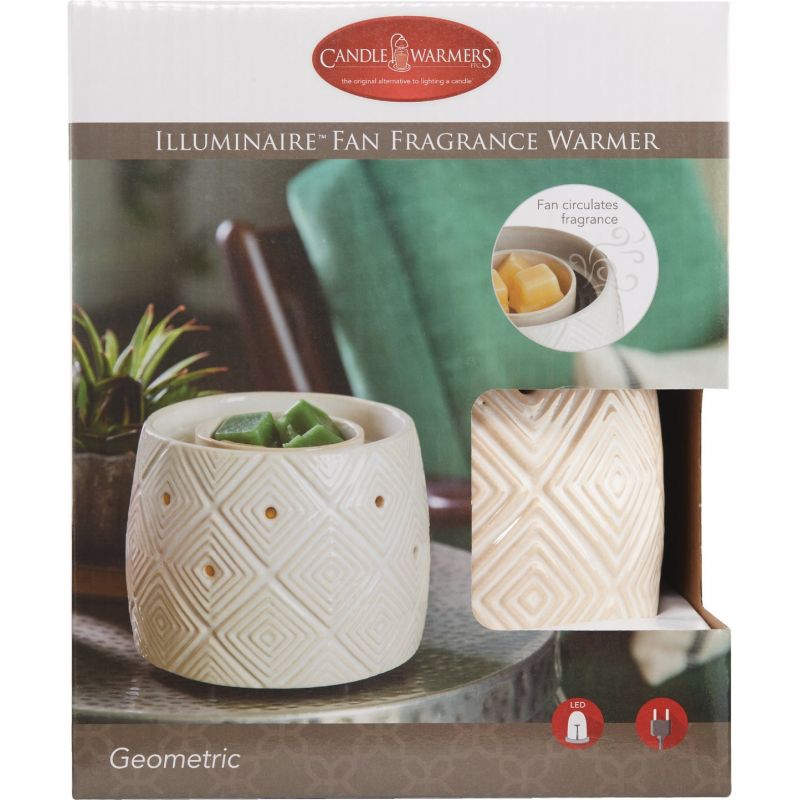 Candle Warmers Illuminaire Fan Fragrance Warmer White