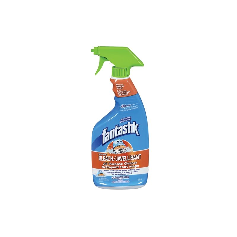 Fantastik 697564 Cleaner, 650 mL, Liquid, Floral Chlorine, Clear/Yellow Clear/Yellow