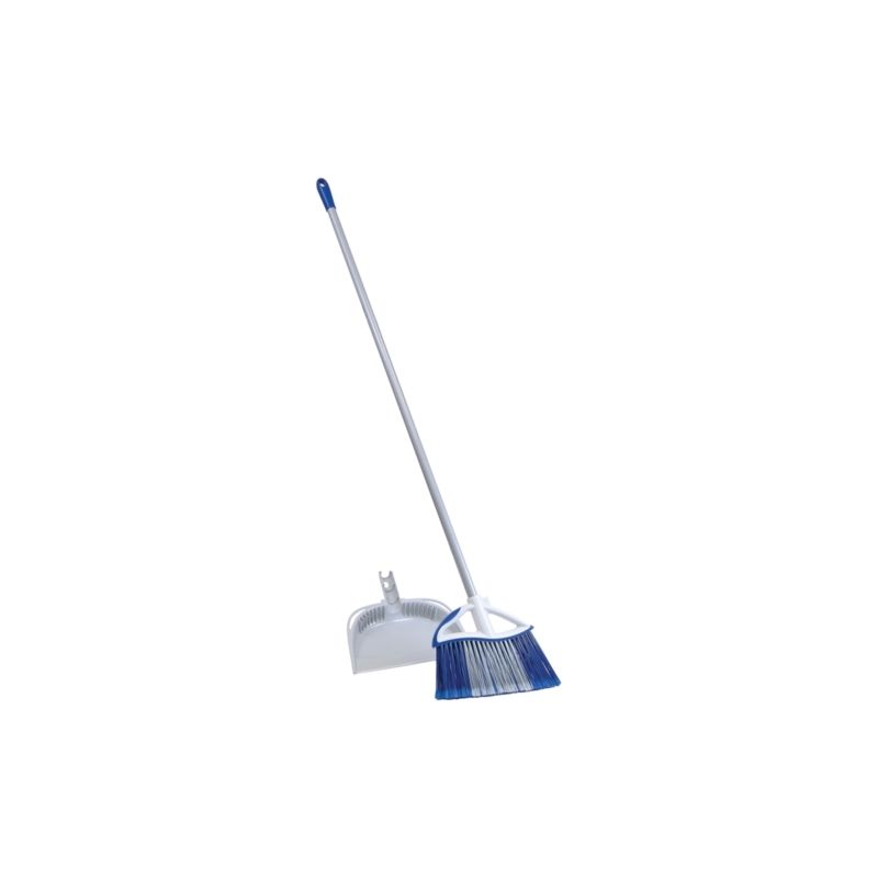 Quickie 72750-72409 Angle Broom, 11-1/2 in Sweep Face, Twin Sweep Fiber Bristle, Steel Handle