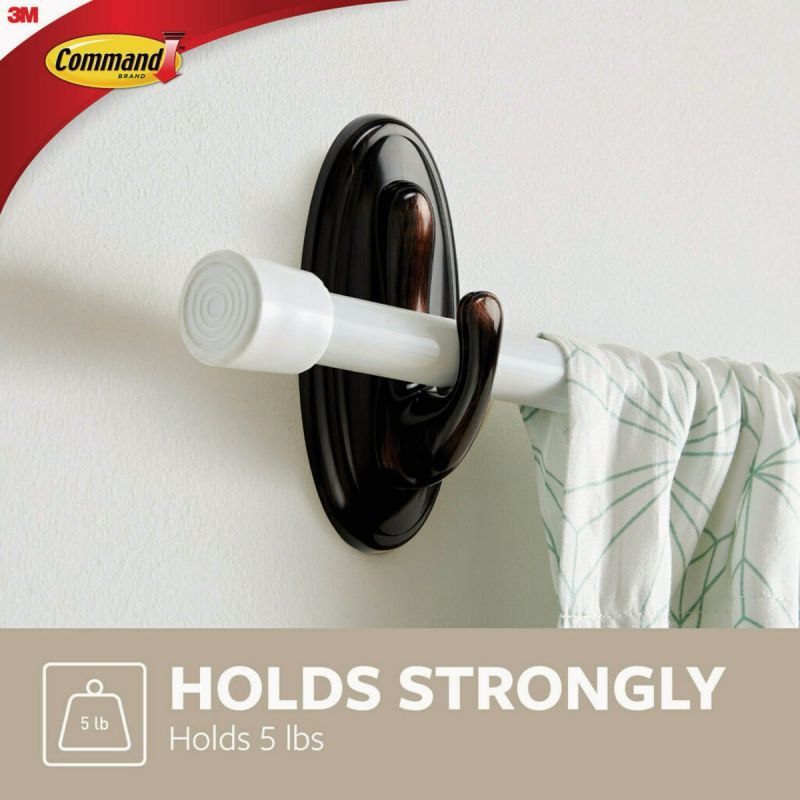 Command Curtain Rod Hook Oil-Rubbed Bronze