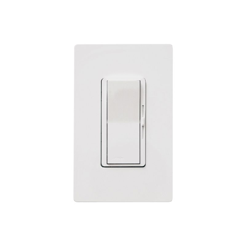 Lutron Diva DVWCL-153PH-WH C.L Dimmer with Wallplate, 1.25 A, 120 V, 150 W, CFL, Halogen, Incandescent, LED Lamp White