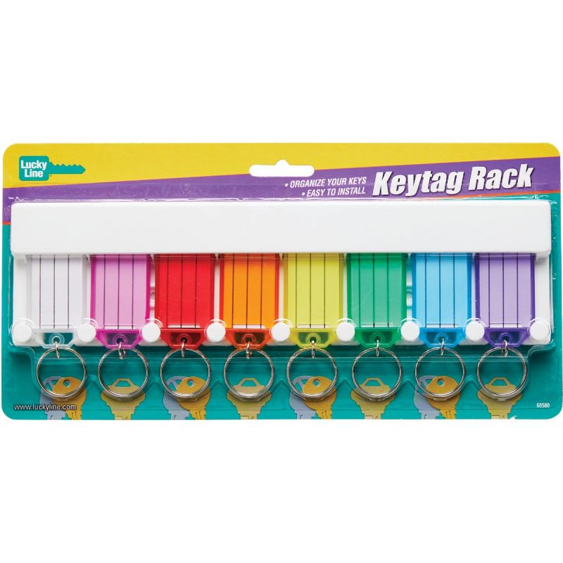 Lucky Line Keytag Rack, 8-Key 8 Key Tags