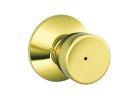 Schlage F40VBEL605 Privacy Lockset, Tulip Design, Knob Handle, Bright Brass, Metal, Interior Locking