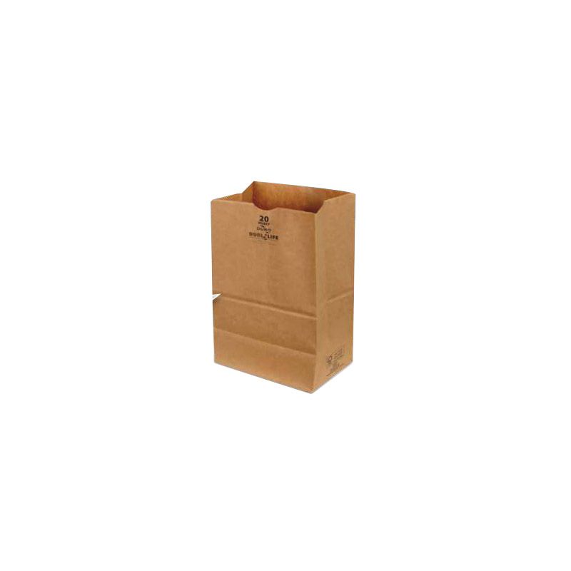 Duro Bag Husky Dubl Lif 70208 Grocery SOS Bag, #8, 6-1/8 in L, 4-1/8 in W, 12-7/16 in H, Recycled Paper, Kraft #8, Kraft