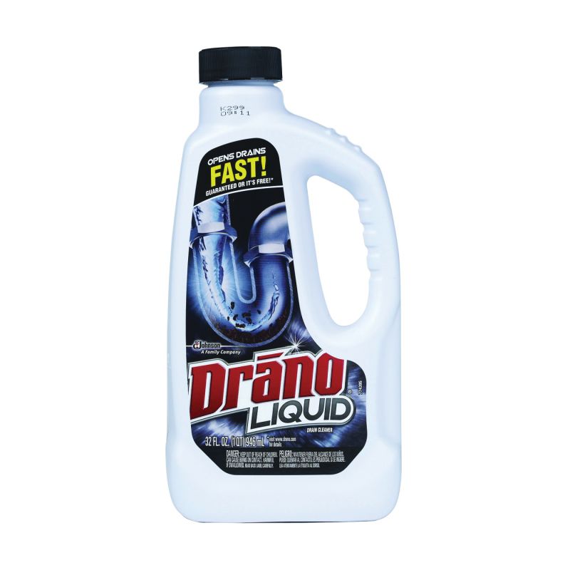 Drano 116 Clog Remover, Liquid, Natural, Bleach, 32 oz Bottle Natural