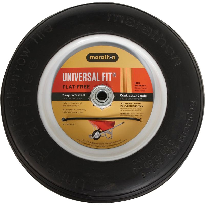 Marathon Universal Flat Free Wheelbarrow Wheel