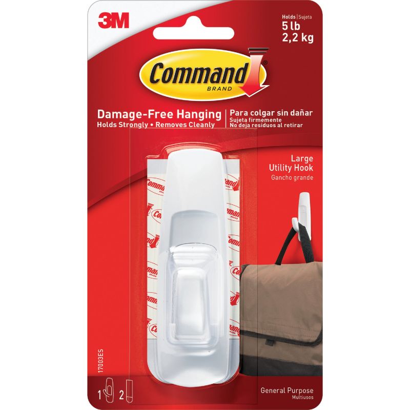 3M Command Utility Adhesive Hook White