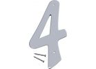 Midwest Fastener Hy-Ko Satin Nickel House Number Silver, High Visibility