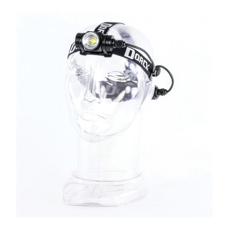 Dorcy Pro 41-2121 Headlamp, 2200 mAh, Lithium-Ion, Rechargeable Battery, LED Lamp, 1000 Lumens, Area, Spot Beam, Black Black