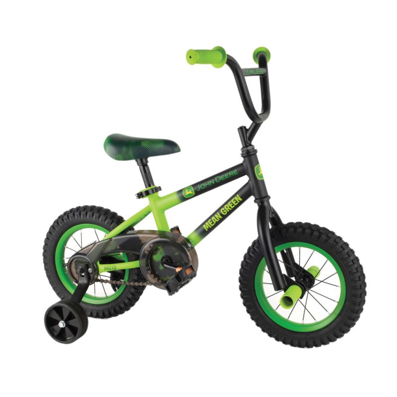 John Deere Toys 46397 Kid&#039;s Bicycle, Boy&#039;s, 3 Years and Up, Steel Frame, Mean Green Mean Green