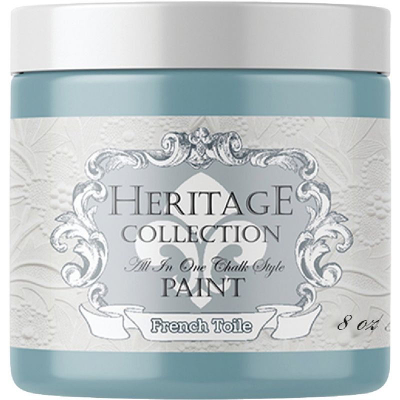Heirloom Traditions Heritage Collection All-In-One Chalk Style Paint French Toile, 8 Oz.