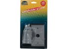 Bell Weatherproof Outdoor Lampholder With Cover Gray, Rectangle