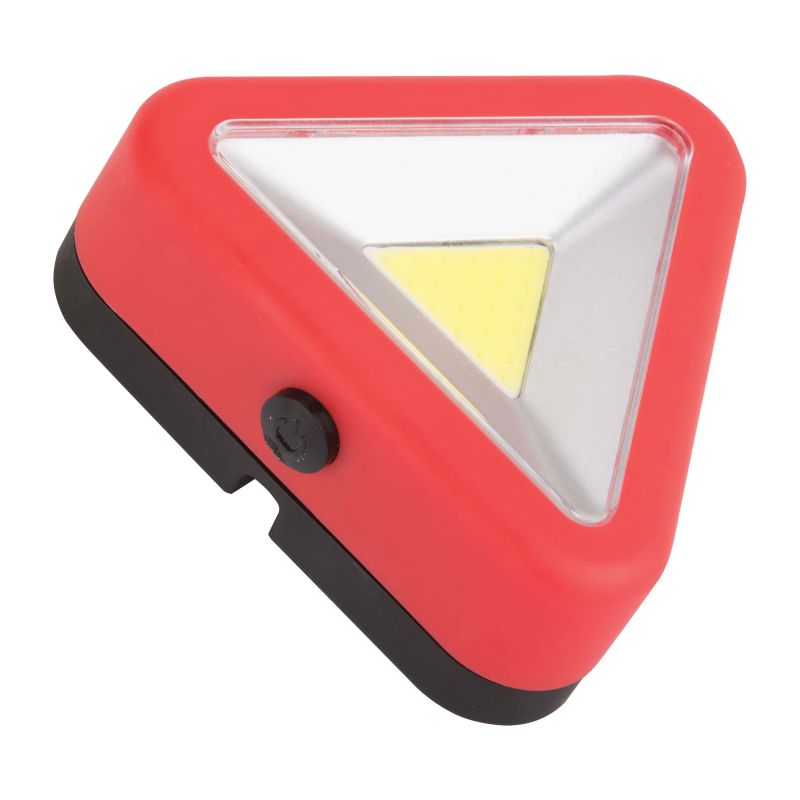 PowerZone 12620 COB LED Triangle Work Light, Red Reflector, ABS/PS Reflector, 3-1/4 in W Reflector