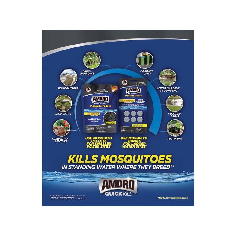Amdro QUICK KILL 100530552 Mosquito Bomb, Solid Light Gray/Dark Gray