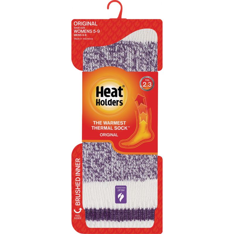Heat Holders Snowdrop Crew Socks Purple, Crew
