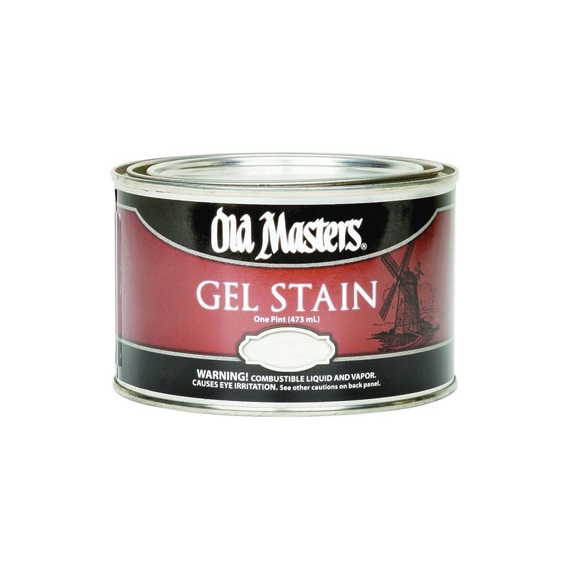 Old Masters 81708 Gel Stain, Pecan, Liquid, 1 pt, Can Pecan