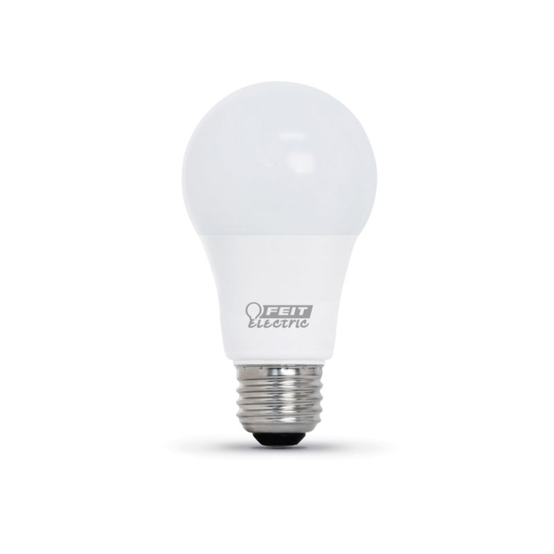 Feit Electric OM75/950CA10K/2 LED Bulb, General Purpose, A19 Lamp, 75 W Equivalent, E26 Lamp Base, White, Daylight Light