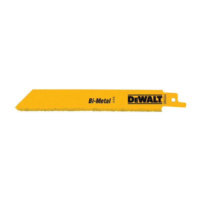 DeWALT DW4844 Reciprocating Saw Blade, 1 in W, 6 in L Yellow