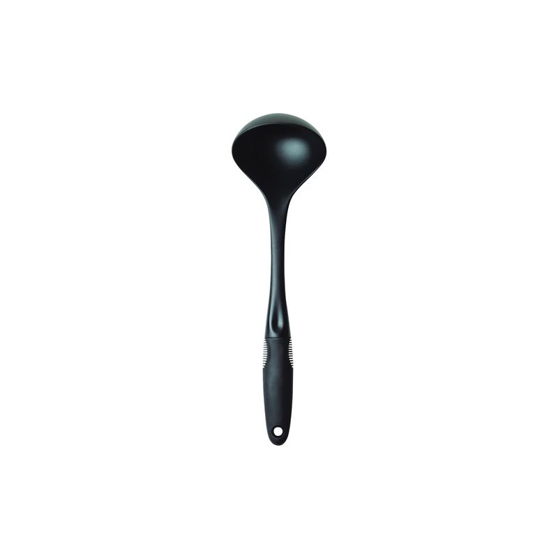 Good Grips 1190800 Non-Stick Ladle, 13 in OAL, Nylon, Black Black
