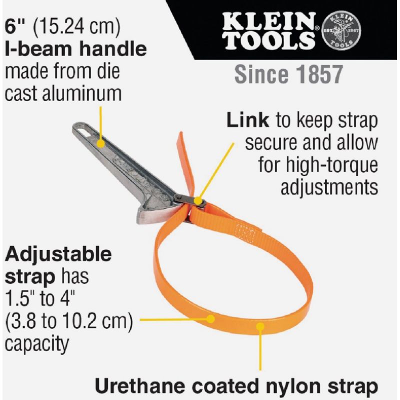 Klein Grip-It Strap Wrench 4 In.